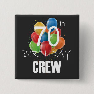 70. Geburtstag Crew 70 Party Crew Group Square Button