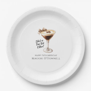 70. Geburtstag Custom Paper Plate Espresso Martini Pappteller