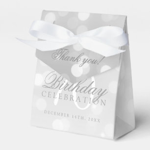 70. Geburtstag danken Ihnen silbernes Bokeh Geschenkschachtel