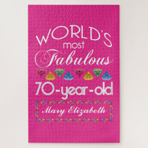 70. Geburtstag das meiste fabelhafte bunte Puzzle