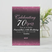 70. Geburtstag Einladung (Stehend Vorderseite)