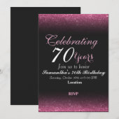 70. Geburtstag Einladung (Vorne/Hinten)