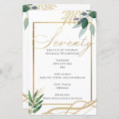 70. Geburtstag - Einladung (Vorne/Hinten)