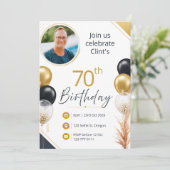70. Geburtstag Einladung (Stehend Vorderseite)