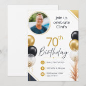 70. Geburtstag Einladung (Vorne/Hinten)