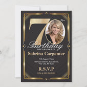 70. Geburtstag Einladung mit Foto (Vorderseite)