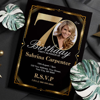 70. Geburtstag Einladung mit Foto