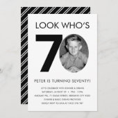 70. Geburtstag Einladung mit Foto (Vorne/Hinten)