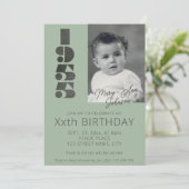 70. Geburtstag Einladung mit Foto Jahr 1955 (Stehend Vorderseite)