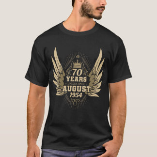 70. Geburtstag einzigartig seit August 1954 T-Shirt