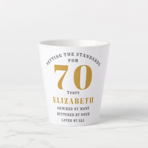 70. Geburtstag Elegant Chic Template Name & Messag Milchtasse