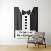 70. Geburtstag 🎉 Elegant Tuxedo Wandteppich (Beispiel)