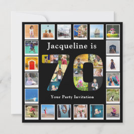 70. Geburtstag Entwerfen Sie Ihre eigene FotoColla Einladung