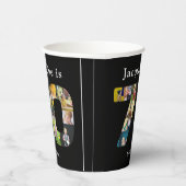 70. Geburtstag Entwerfen Sie Ihre eigene FotoColla Pappbecher (Rechts)