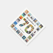 70. Geburtstag Entwerfen Sie Ihre eigene FotoColla Serviette (Ecke)