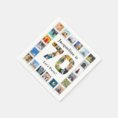 70. Geburtstag Entwerfen Sie Ihre eigene FotoColla Serviette (Ecke)