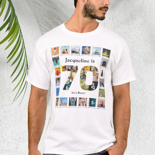70. Geburtstag Entwerfen Sie Ihre eigene FotoColla T-Shirt