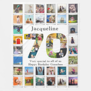 70. Geburtstag Familie Foto Vorlage Große Fleecedecke