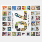 70. Geburtstag Familie Foto Vorlage Große Fleecedecke (Vorderseite (Horizontal))