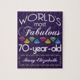 70. Geburtstag Fantastischste Lila Edelsteine Puzzle