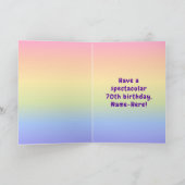 70. Geburtstag: Farbiger Regenbogen # 70, Individu Karte (Innenseite)