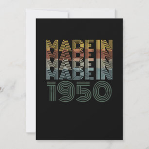 70. Geburtstag Feier Geschenk Retro Vintag Made Einladung