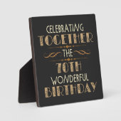 70. Geburtstag feiern Fotoplatte (Vorderseite)
