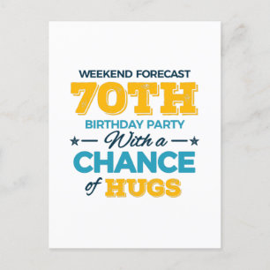 70. Geburtstag feiern Postkarte