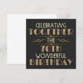70. Geburtstag feiern Save The Date (Vorne/Hinten)