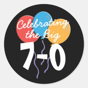 70. Geburtstag Feiern Sie die großen 70 Aufkleber