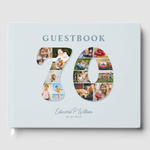 70. Geburtstag Foto Collage Meilenstein Gästebuch