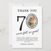 70. Geburtstag Foto Danke Karte (Vorderseite)