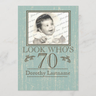 70. Geburtstag Foto Einladung