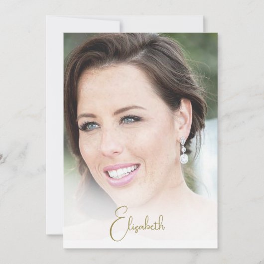 70. Geburtstag Foto Elegant Moderne Einladung (Vorderseite)