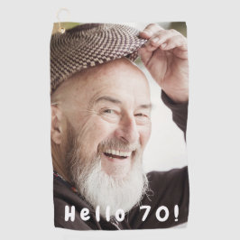 70. Geburtstag Foto hallo 70 Golfhandtuch