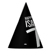 70. Geburtstag Foto personalisiert weiß schwarz Partyhütchen (Links)