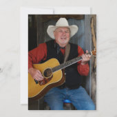 70. Geburtstag Foto Rustic Cowboy Hat Boots Einladung (Rückseite)