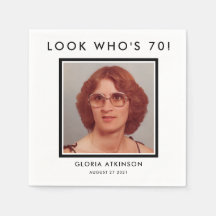 70. Geburtstag Foto Servietten