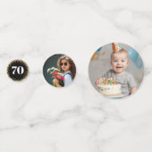 70. Geburtstag Fotos Gold Konfetti (Vorderseiten)