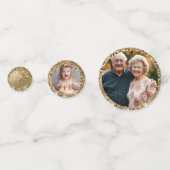 70. Geburtstag Fotos Gold Konfetti (Rückseiten)