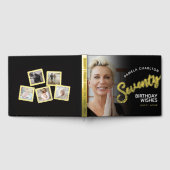 70. Geburtstag Fotos schwarzes Gold Gästebuch (Voll)