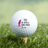 70. Geburtstag Frauen Golfer Funny Custom Golfball (Insitu T-Shirt)