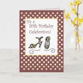 70. Geburtstag Frauenschuhe Karte (Gelbe Blume)