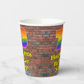 70. Geburtstag: Fun Graffiti-Inspiriert Regenbogen Pappbecher (Links)