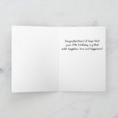 70. Geburtstag Funny Positive Foto Personalisiert Karte (Innenseite)
