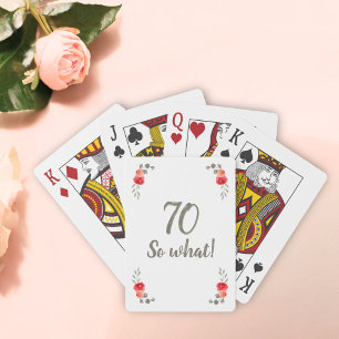 70. Geburtstag Funny Sprichwort Aquarellfrau Spielkarten