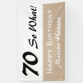 70. Geburtstag Funny Sprichwort Beige Party Banner (Vertikal)