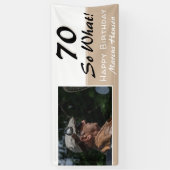 70. Geburtstag Funny Zitat Modernes Foto Party Banner (Vertikal)