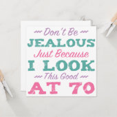 70. Geburtstag für Frauen Karte (Vorderseite/Rückseite Beispiel)