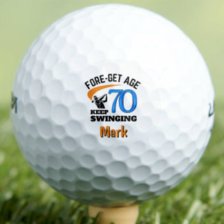 70. Geburtstag für Freunde - 70 Jahre Trendblau Golfball